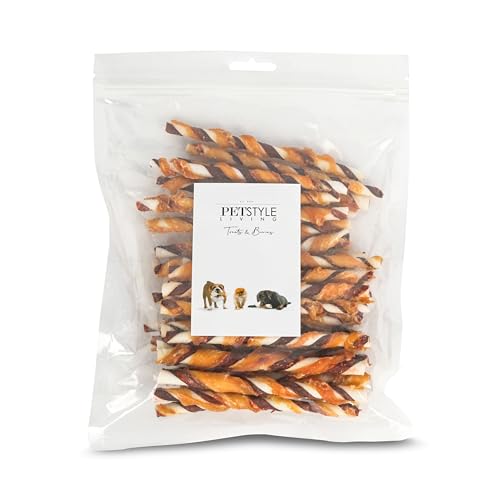 PETSTYLE LIVING Kaustange - 30 Stück - Hundesnack (Rind/Huhn) von Petstyle Living