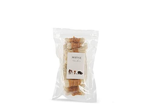 Petstyle Living Gepresste Kauknochen mit Huhn - Hundesnack - 20 Stück - 10cm von Petstyle Living