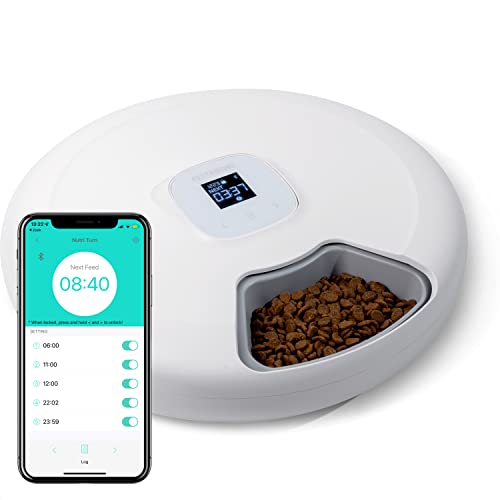 Pettadore Nutri Turn - Futterautomat für Katzen/Hunde - Smart mit App - 6 Mahlzeiten Nass- und Trockenfutter von Pettadore