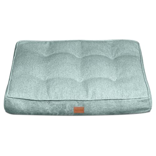 Pettidot Hundekissen Hundematte für Kleine und Mittelgroße Hunde 70x55cm, Bezug waschbar, Hundebett, Schlafplätze & Möbel für Hunde Katzen (M, Grün) von Pettidot