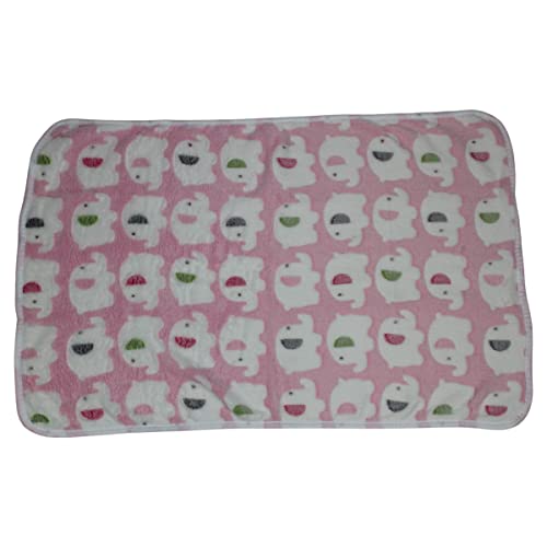 Pettimania Fleece Decke mit Elefanten-Motiv pink von Pettimania