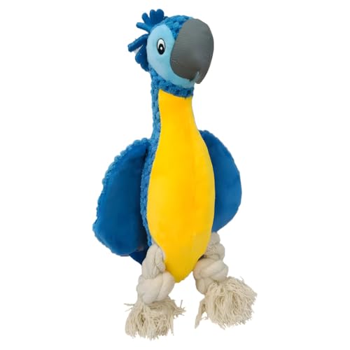 Pettimania Hundespielzeug Papagei mit Knisterflügeln gelb/blau von Pettimania