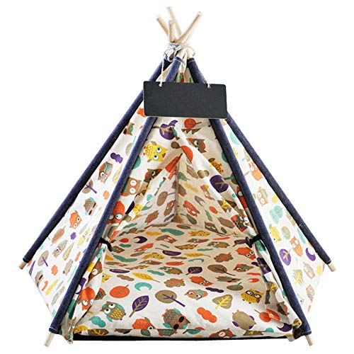 Pettimania Tipi mit Eulenprint für Hunde von Pettimania