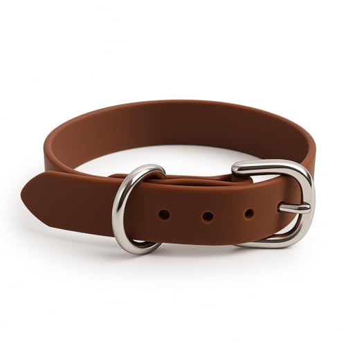 Petty Perry Wasserdichtes Hundehalsband, Halsband für Hunde mit starkem Nylonfutter und PVC-Beschichtung, geruchs- und schmutzabweisend, strapazierfähiges Hundehalsband für mittelgroße, große und von Petty Perry