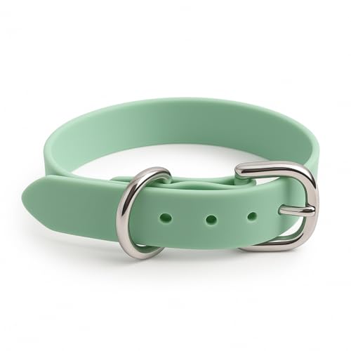 Petty Perry Wasserdichtes Hundehalsband, Halsband für Hunde mit starkem Nylonfutter und PVC-Beschichtung, geruchs- und schmutzabweisend, strapazierfähiges Hundehalsband für mittelgroße, kleine Hunde von Petty Perry