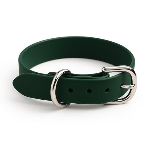 Petty Perry Wasserdichtes Hundehalsband, Halsband für Hunde mit starkem Nylonfutter und PVC-Beschichtung, geruchs- und schmutzabweisend, strapazierfähiges Hundehalsband für mittelgroße und große Hunde von Petty Perry