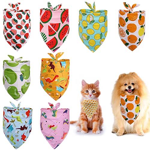 Petunny Hundehalstücher, 8 Stück, Haustier-Halstücher für mittelgroße und große Hunde und Katzen (verstellbar, zufällige Farbe) von Petunny