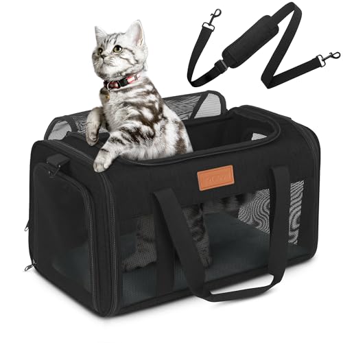 PETUX Haustier-Tragetasche, von Fluggesellschaften zugelassen für kleine Katzen und Hunde, 43,2 x 27,9 x 24,1 cm, tragbare Katzentragetasche, weich mit kratzfestem Netz, oben offen, atmungsaktiv, für PETUX Haustier-Tragetasche, von Fluggesellschaften zugelassen für kleine Katzen und Hunde, 43,2 x 27,9 x 24,1 cm, tragbare Katzentragetasche, weich mit kratzfestem Netz, oben offen, atmungsaktiv, für von Petux