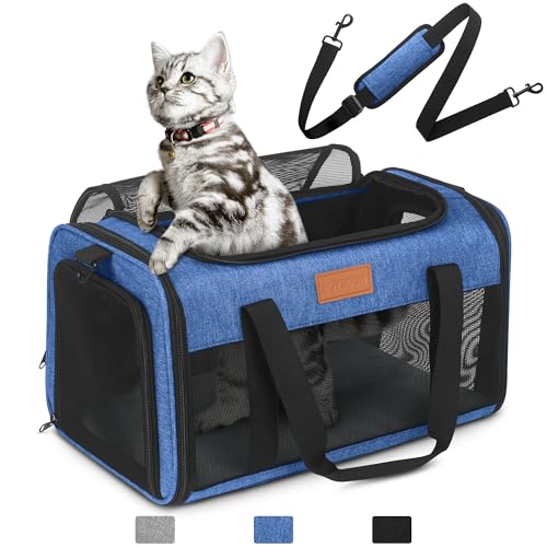 PETUX TSA-zugelassene Haustier-Tragetasche in der Kabine, 43,2 x 27,9 x 24,1 cm, weiche Katzentragetasche, für kleine Katzen und Hunde bis zu 6,8 kg, oben offen, tragbare Haustier-Tragetasche, von PETUX TSA-zugelassene Haustier-Tragetasche in der Kabine, 43,2 x 27,9 x 24,1 cm, weiche Katzentragetasche, für kleine Katzen und Hunde bis zu 6,8 kg, oben offen, tragbare Haustier-Tragetasche, von von Petux