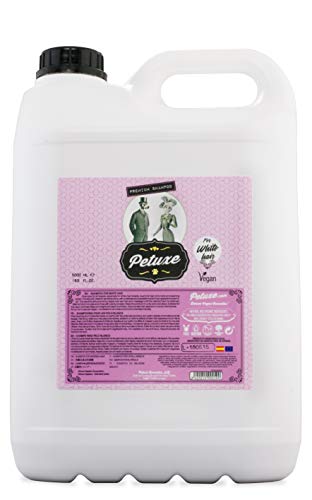 Valquer Profesional Petuxe 00250 Vegan Shampoo für Hunde und Haustiere, weißes Haar, 5000 ml von Petuxe