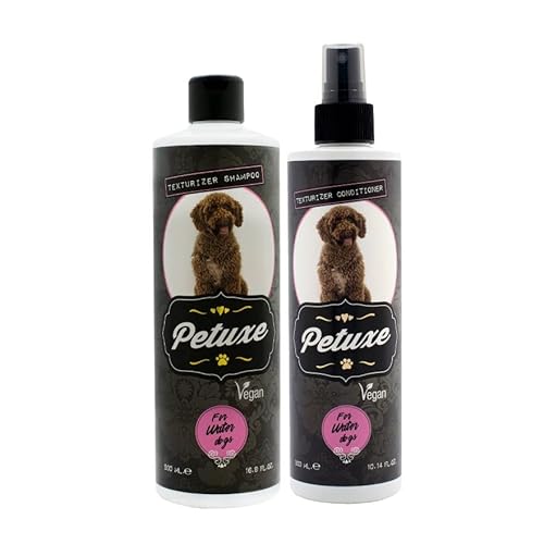 Petuxe Pack für Haustiere, Shampoo + Conditioner für Wasserhunde – vegan – Tiefenwäsche von Petuxe