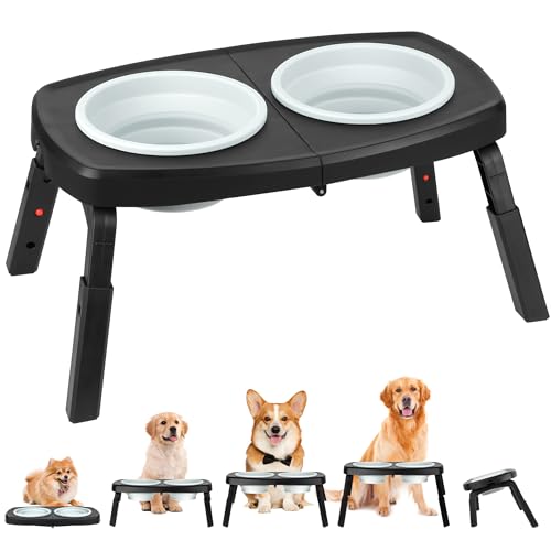 PetVillage Faltbarer tragbarer Futternapf, Doppelnapf Schale, PT1243BK PetVillage Faltbarer tragbarer Futternapf, Doppelnapf Schale, PT1243BK von Petvillage