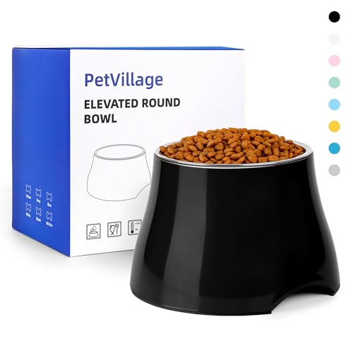 Petvillage Hundenapf, kegelfreundlich, rutschfest, mit Edelstahl-Innenseite, erhöhte Näpfe für große und mittelgroße Hunde, Spaniel-Hunde, langes Ohr, hohe Kapazität, L/3 Tassen, Schwarz Petvillage Hundenapf, kegelfreundlich, rutschfest, mit Edelstahl-Innenseite, erhöhte Näpfe für große und mittelgroße Hunde, Spaniel-Hunde, langes Ohr, hohe Kapazität, L/3 Tassen, Schwarz von Petvillage