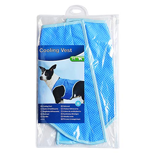 Pet Cooling Vest Cool Down Vest für den Sommer, Ice Vest für kleine, mittlere und große Hunde (Size : M) von Petyoung
