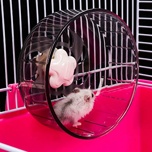Petyoung Acrylic Hamster Exercise Wheel, Plastic Super Silent Roller Exercise Running Wheel Toy for Small Pets Hamster Guinea Pig von Petyoung