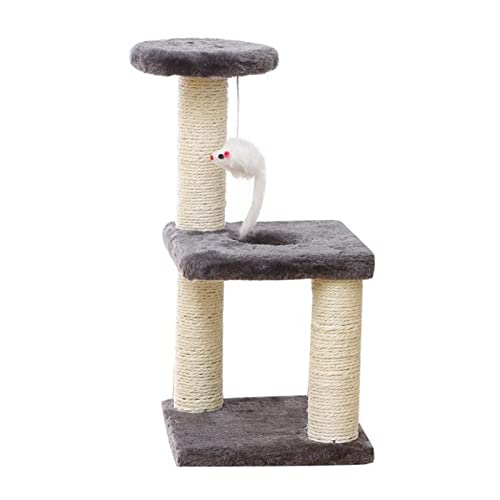 Petyoung Cat Tree Towel for Indoor Cats, 3-Tier Sisal Wrapped Cat Scratching Toy Cat Activity Tree Cozy Cat Bed von Petyoung