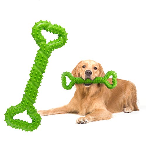 Petyoung robustes Hunde-Kauspielzeug, 33 cm, Knochenform, für aggressive Beißer, interaktives Spielzeug für kleine, mittelgroße und große Hunde, konvexes Design, Zahnreinigung von Petyoung