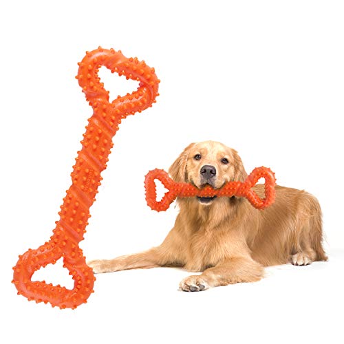 Petyoung Dog Chew Toys 13-Zoll-Spielzeug in Knochenform für Aggressive Kauvorgänge, interaktives Spielzeug für die Reinigung von kleinen, mittleren und großen Hundezähnen von Petyoung