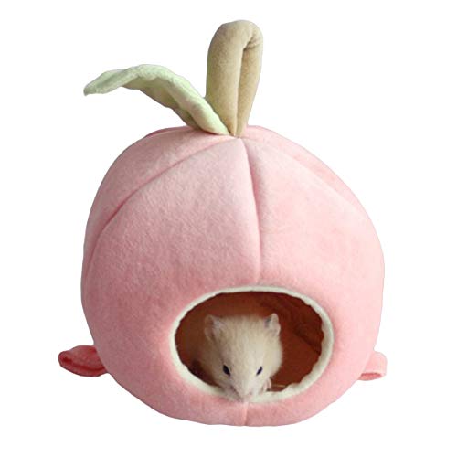 Petyoung Hamster Hängendes Haus Apfelform Kleintiere Baumwollkäfig Schlafnest Warmes Betthaus für Igel Chinchilla Ratte von Petyoung