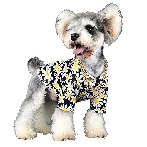 Petyoung Haustier T-Shirt für Hund Katze Welpe Sommer Blumenhemd für Kleine Und Mittlere Hunde Hund Mode Kleidung von Petyoung