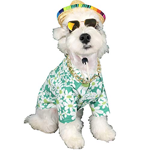 Petyoung Haustier T-Shirt für Hund Katze Welpe Sommer Blumenhemd für Kleine Und Mittlere Hunde Hund Mode Kleidung von Petyoung
