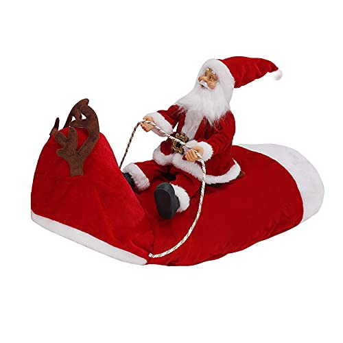 Petyoung Pet Kostüm Weihnachten Santa Claus Reiten Bekleidung Reiten auf Hund Outfits Party Dressing up Winter Hoodie Mantel von Petyoung