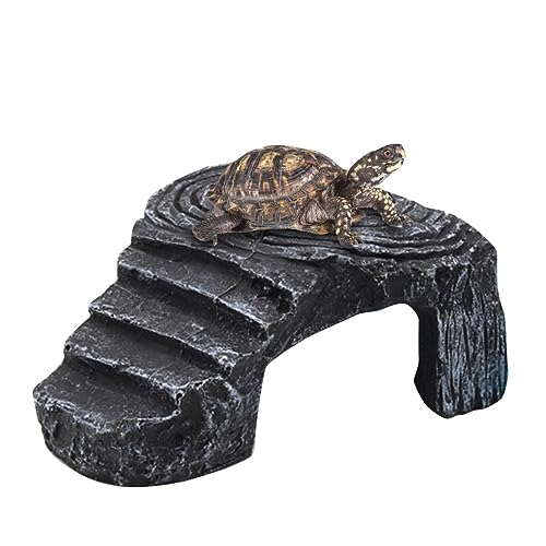 Petyoung Reptilien-Felsversteck aus Kunstharz, für Schildkröten, Reptilien, Amphibien, Fische von Petyoung