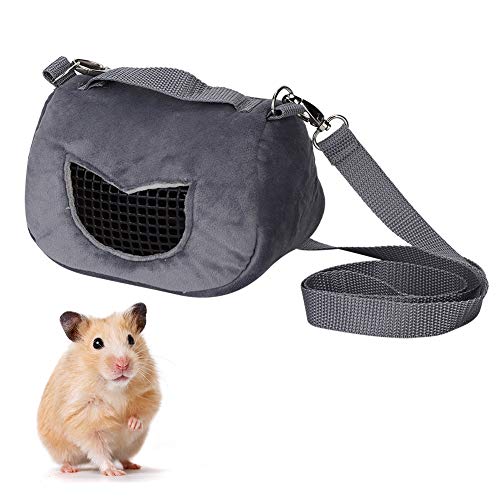 Petyoung Tragetasche für Haustiere Tragbare Warme Außentasche mit Verstellbarem Schultergurt für Hamsterfrettchen- Eichhörnchen von Petyoung