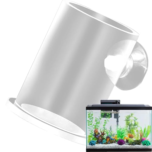 Peufcmi Aquarium -Feeder für Fischtank, Fischtankschale Saugnapfbecher | Fixed Fish Tank Food Dispenser Tube - Glatte zylindrische Formabgabewerkzeug für große und kleine Aquarien von Peufcmi