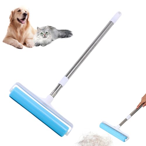 Peufcmi Fusselrolle Für Tierhaare | Kleb Tierhaarentferner Roller | Tierbedarf Wiederbefüllbar Reinigungsbürste Für Auto Kleidung Teppich Wäsche Betttextilien Möbel Couch von Peufcmi