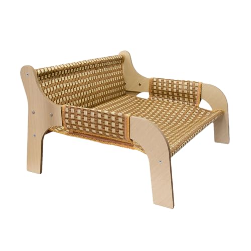 Peufcmi Katzen Hängematte - Sommer Katzen Sofa Bett Hängematte | Atmungsaktives Erhöhtes Schlafmöbel Für Innen Außen Wohnzimmer Schlafzimmer Sommer Welpen Kitten von Peufcmi