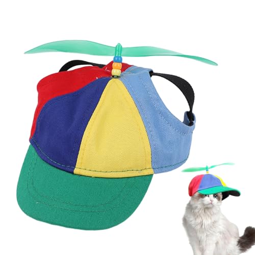 Peufcmi Propellerhut Für Hunde | Baseball Cap Hund | Bequeme Kopfbedeckung mit Sonnenschutz in Regenbogenfarben für kleine Rassen und große Katzen als Foto Requisiten für Sommer Party und Garten Peufcmi Propellerhut Für Hunde | Baseball Cap Hund | Bequeme Kopfbedeckung mit Sonnenschutz in Regenbogenfarben für kleine Rassen und große Katzen als Foto Requisiten für Sommer Party und Garten von Peufcmi