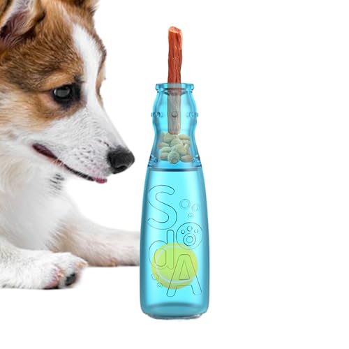 Peufcmi Wasserflaschen Hundespielzeug,Niedliches Quietschendes Unzerstörbares Flaschen Hunde Kauspielzeug | Zahnreinigendes Interaktives Welpen Kauspielzeug Zur Unterhaltung | Gegen Langeweile Als von Peufcmi