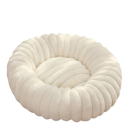 Pevfeciy Donut-Kuschelbett für Hunde & Katzen | Plüsch Sofakissen mit Rundkissen-Design | Weiches Hundebett für mittelgroße & kleine Hunde,Weiß,50cm Pevfeciy Donut-Kuschelbett für Hunde & Katzen | Plüsch Sofakissen mit Rundkissen-Design | Weiches Hundebett für mittelgroße & kleine Hunde,Weiß,50cm von Pevfeciy