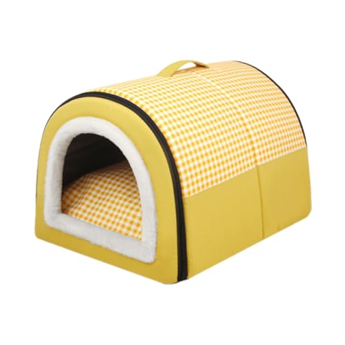 Pevfeciy Hundehütte Hundehöhle Hundebett Katzenhöhle Tierbett Hundehaus 2 in 1 Hundehütte waschbares tragbare Hundehütte,Gelb,XL Pevfeciy Hundehütte Hundehöhle Hundebett Katzenhöhle Tierbett Hundehaus 2 in 1 Hundehütte waschbares tragbare Hundehütte,Gelb,XL von Pevfeciy