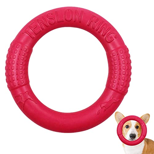 Pewell Hundering-Spielzeug für Aggressive Kauer - Flying Ring Outdoor Puller Hundering Spielzeug - Dog Apportierspielzeug & Tauziehen Hundespielzeug für mittelgroße Hunde, interaktives von Pewell