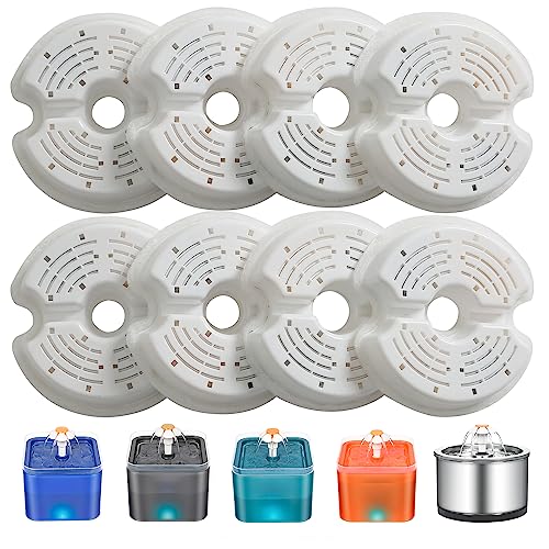 PewinGo Katzen Trinkbrunnen 8 Stück Wasserbrunnen Filters, Original Trinkbrunnenfilter für 2 L & 2.5 L Katzen Trinkbrunnen PewinGo Katzen Trinkbrunnen 8 Stück Wasserbrunnen Filters, Original Trinkbrunnenfilter für 2 L & 2.5 L Katzen Trinkbrunnen von PewinGo