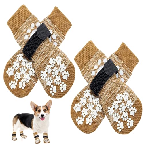 4 Stück Haustiersocken, Weihnachts-Hundesocken, warme Socken, rutschfester Hundepfotenschutz, verstellbarer Hundegreifer für Welpen, mittelgroße, große und ältere Hunde, verhindern Lecken von Pfoten 4 Stück Haustiersocken, Weihnachts-Hundesocken, warme Socken, rutschfester Hundepfotenschutz, verstellbarer Hundegreifer für Welpen, mittelgroße, große und ältere Hunde, verhindern Lecken von Pfoten von Peysaitr