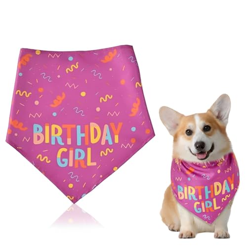 Hundehalstuch, Dreieckstuch, Geburtstagsparty-Zubehör, Party-Zubehör, Haustier-Welpen, Katze, Fellpflegezubehör (Rosa) von Peysaitr