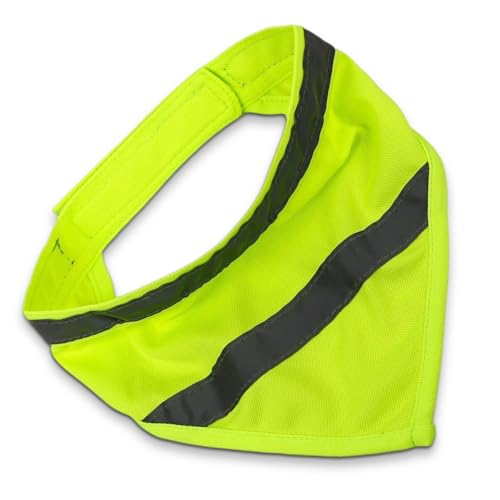 Reflektierende Sicherheit Hund Bandanas, Leuchthalsband Hund, Reflektierendes Hundehalstuch, Neon Farbe Sichtbarkeit Produkte Halstuch, Dreiecks Hundebandana für Nächtliche(Fluorescent Grün) von Peysaitr