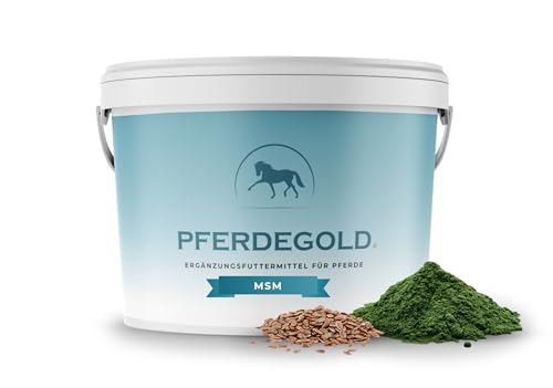 Pferdegold MSM 1,5kg - Pferde Pellets mit MSM & Omega 3 - Unterstützt Bindegewebe & Gelenke - 100% Natürlich & Dopingfrei - hohe Bioverfügbarkeit von Pferdegold