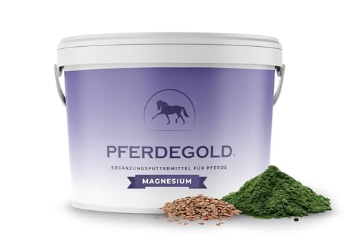 Pferdegold Magnesium 1,5kg - Pferde Pellets mit Magnesium-Komplex & Omega 3 - Unterstützt Muskulatur - 100% Natürlich & Dopingfrei - hohe Bioverfügbarkeit von Pferdegold