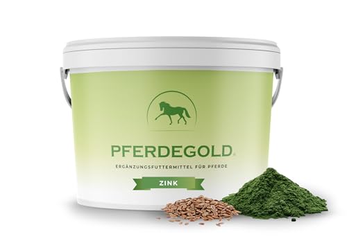 Pferdegold Zink 1,5kg - Pferde Pellets mit Zink-Komplex & Omega 3 - Unterstützt Fell, Haut & Hufe - 100% Natürlich & Dopingfrei - hohe Bioverfügbarkeit von Pferdegold