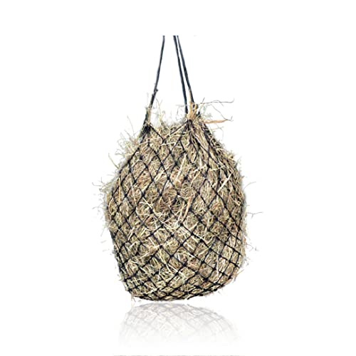 Extra großes Heunetz für Pferde 5 x 5 cm Maschen artgerechte Fütterung verbesserte Verdauung Heusack für unterwegs Futtersack für Ponys Jungpferde alte Pferde Ziegen (2X Navyblau) von Pferdelinis
