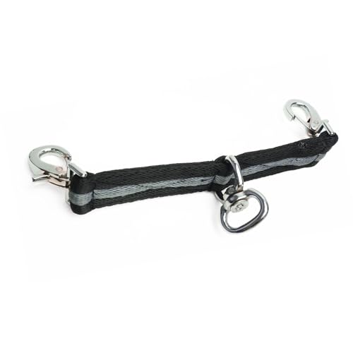 Longierbrille Pferd mit Karabiner - ideal für die Longe für gleichmäßiges Longieren, Gymnastizieren (Schwarz Grau) von Pferdelinis