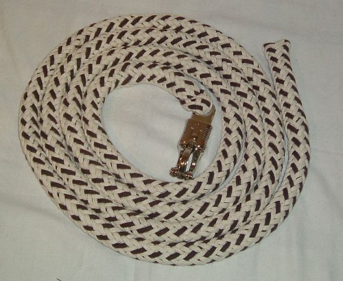 Pferdeseile_DE Jumbo Führstrick Extra Dick Braun/Natur mit Panikhaken 3 Meter von Pferdeseile_DE