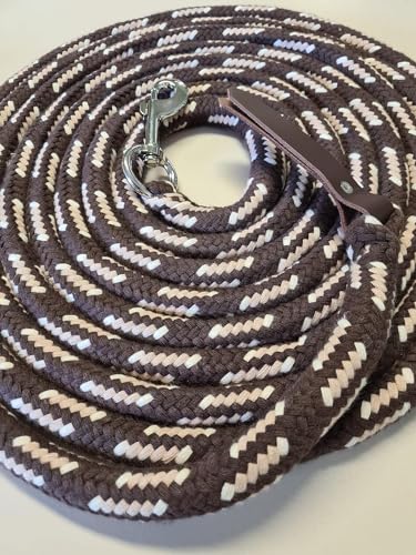 Bodenleine braun-beige-Natur 6,70 Meter Baumwolle Boltsnap Silber + Leder dunkel Bodenleine braun-beige-Natur 6,70 Meter Baumwolle Boltsnap Silber + Leder dunkel von Pferdeseile_de