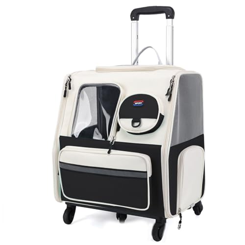 Pffiocix Abnehmbare Hundetrolleys Tasche, groß, gefaltet, Haustiertasche, Katzen-Reisetasche, Tasche mit Teleskopgriff, Schulter Pffiocix Abnehmbare Hundetrolleys Tasche, groß, gefaltet, Haustiertasche, Katzen-Reisetasche, Tasche mit Teleskopgriff, Schulter von Pffiocix