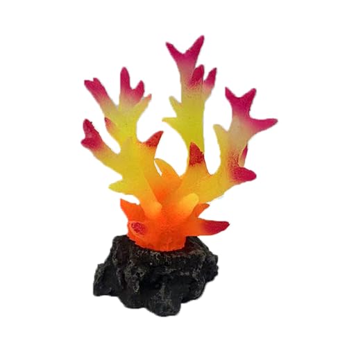 Pffiocix Aquarium-Dekoration, sinkbar, Unterwasser-Aquarium, Kunstharz, Landschaftsbau, Bodenpflanze, Garten von Pffiocix
