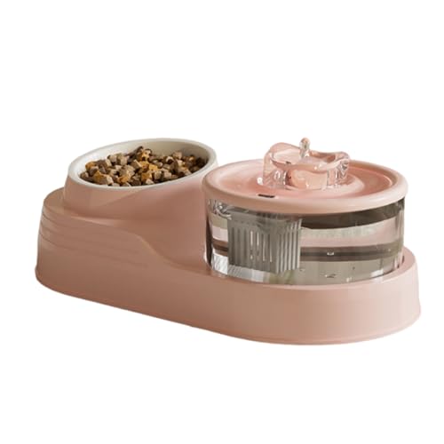Pffiocix Automatisches Haustier-Wasserspender-Set, große Kapazität, geräumiger Haustierspender, rutschfestes Hundewasser von Pffiocix